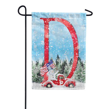 Stay Warm America Monogram Garden Flag