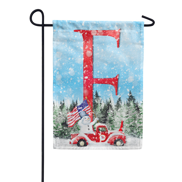 Stay Warm America Monogram Garden Flag