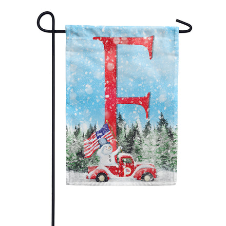 Stay Warm America Monogram Garden Flag