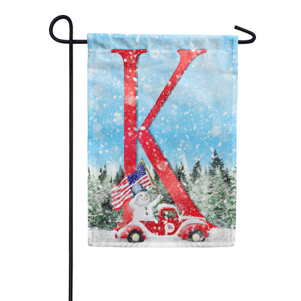 Stay Warm America Monogram Garden Flag