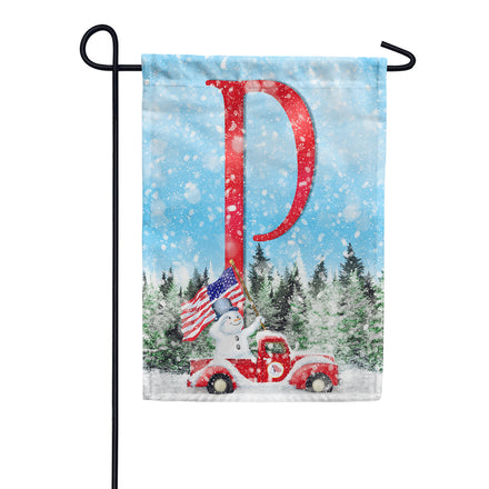 Stay Warm America Monogram Garden Flag