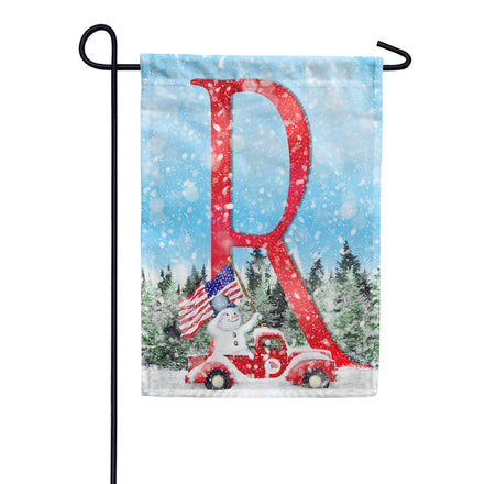 Stay Warm America Monogram Garden Flag