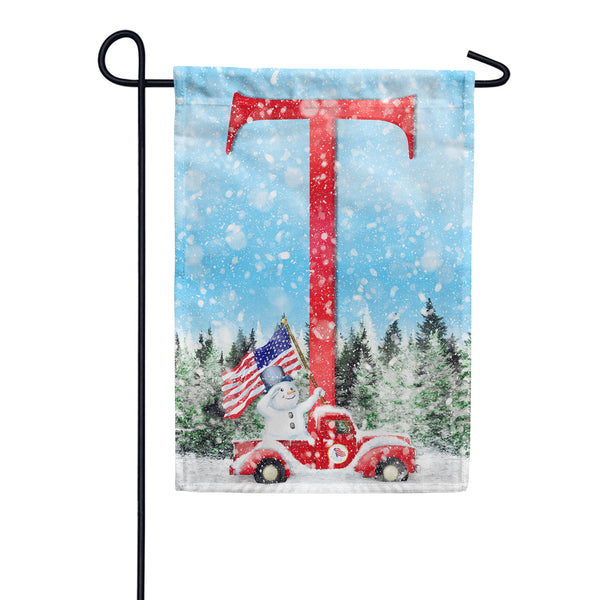 Stay Warm America Monogram Garden Flag