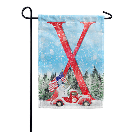 Stay Warm America Monogram Garden Flag