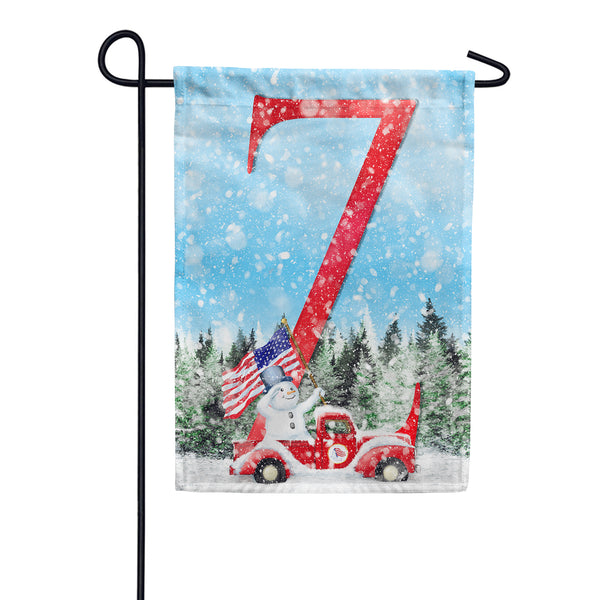 Stay Warm America Monogram Garden Flag