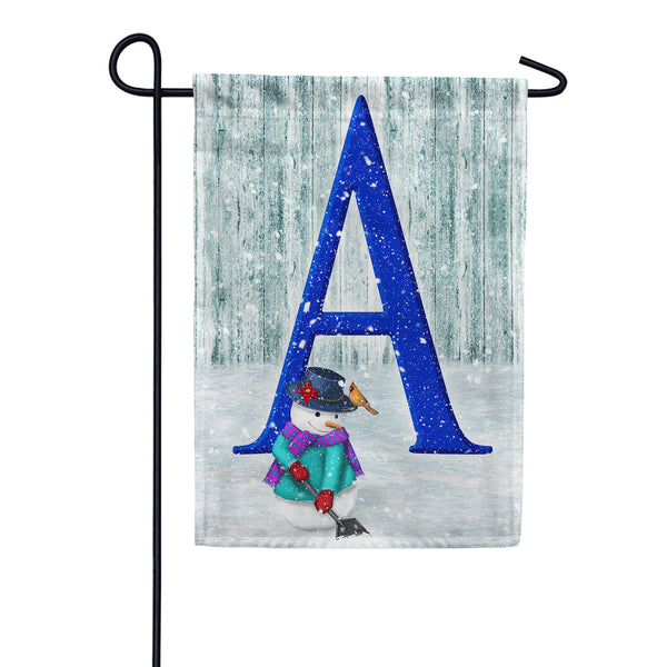 Just Keep Shovelin' Monogram Garden Flag