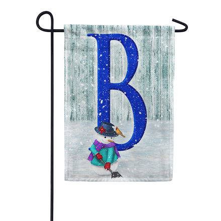 Just Keep Shovelin' Monogram Garden Flag