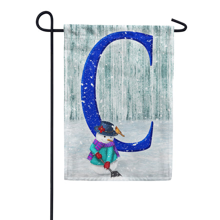 Just Keep Shovelin' Monogram Garden Flag