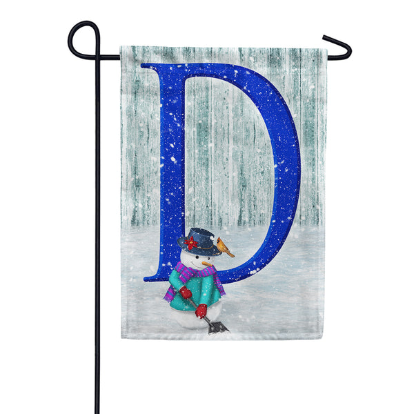 Just Keep Shovelin' Monogram Garden Flag