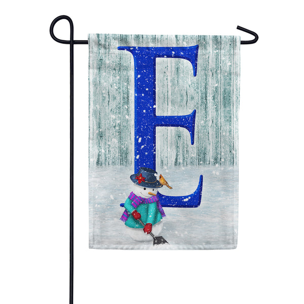 Just Keep Shovelin' Monogram Garden Flag