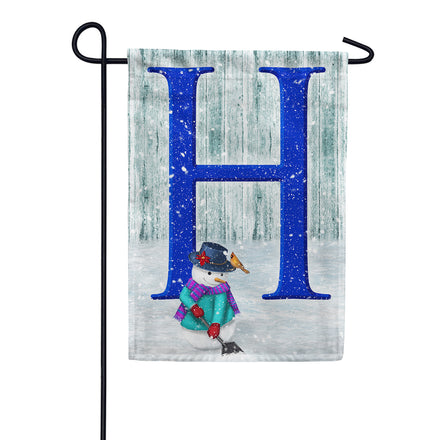 Just Keep Shovelin' Monogram Garden Flag