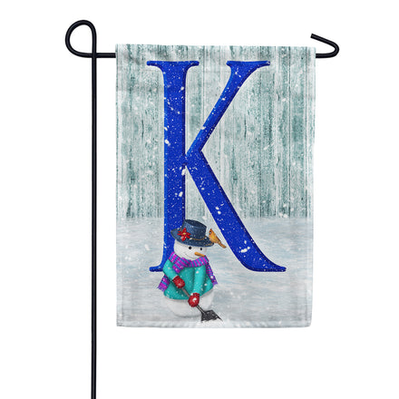 Just Keep Shovelin' Monogram Garden Flag