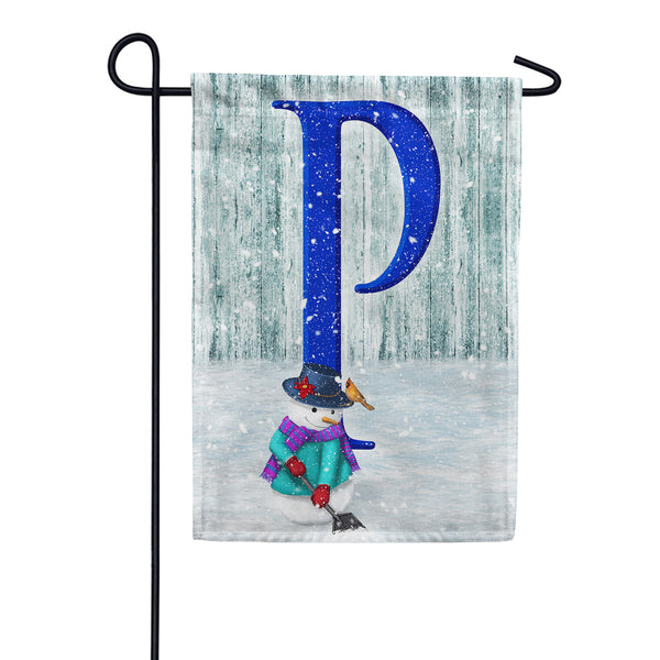 Just Keep Shovelin' Monogram Garden Flag