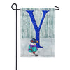 Just Keep Shovelin' Monogram Garden Flag