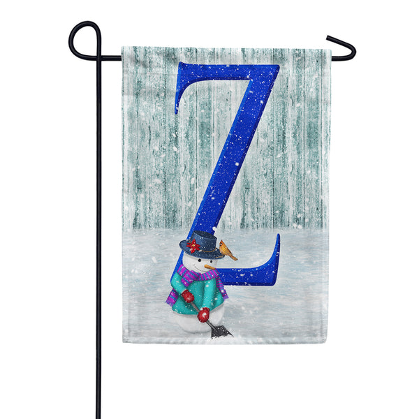 Just Keep Shovelin' Monogram Garden Flag