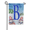 Uncle Snowman Monogram Garden Flag