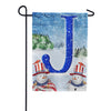 Uncle Snowman Monogram Garden Flag