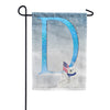 Polar Bear Snow Family Monogram Garden Flag