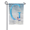 Polar Bear Snow Family Monogram Garden Flag