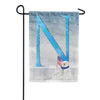 Polar Bear Snow Family Monogram Garden Flag