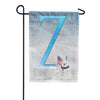 Polar Bear Snow Family Monogram Garden Flag