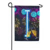 New Year Cheers Monogram Garden Flag