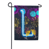 New Year Cheers Monogram Garden Flag