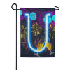 New Year Cheers Monogram Garden Flag