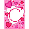 Happy Valentine's Day Hearts Monogram Garden Flag