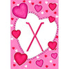 Happy Valentine's Day Hearts Monogram Garden Flag