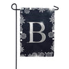 Silver Snowflakes Monogram Garden Flag