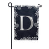 Silver Snowflakes Monogram Garden Flag