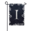 Silver Snowflakes Monogram Garden Flag