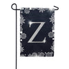 Silver Snowflakes Monogram Garden Flag