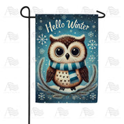 America Forever Hello Winter Owl Garden Flag