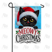 Cat Meowy Christmas Garden Flag