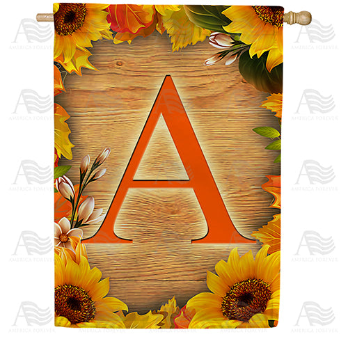 autumn-sunflowers-monogram-house-flag