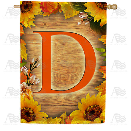 autumn-sunflowers-monogram-house-flag