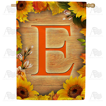 autumn-sunflowers-monogram-house-flag