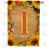 autumn-sunflowers-monogram-house-flag