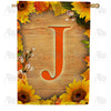 autumn-sunflowers-monogram-house-flag