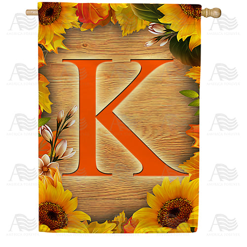 autumn-sunflowers-monogram-house-flag