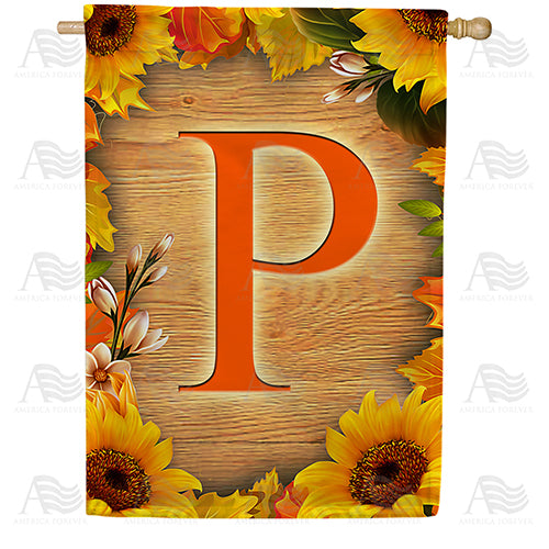 autumn-sunflowers-monogram-house-flag