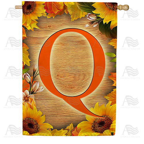 autumn-sunflowers-monogram-house-flag