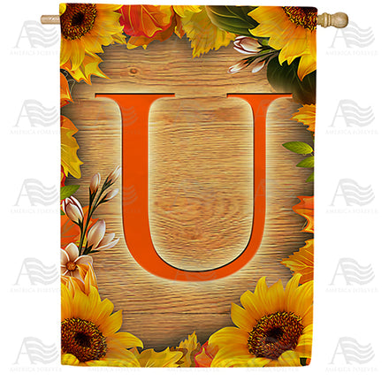 autumn-sunflowers-monogram-house-flag