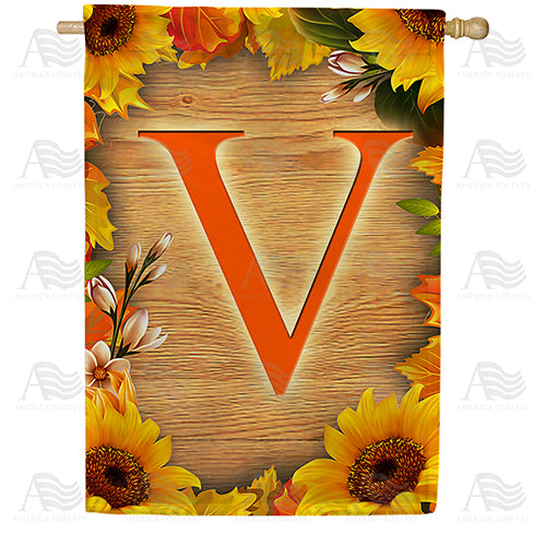 autumn-sunflowers-monogram-house-flag