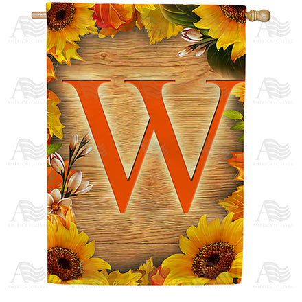 autumn-sunflowers-monogram-house-flag