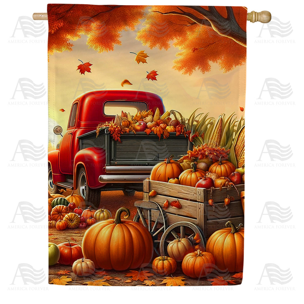 Autumn Harvest Truck House Flag
