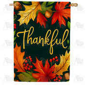 Thankful Leaves House Flag