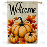 Welcome Pumpkin House Flag